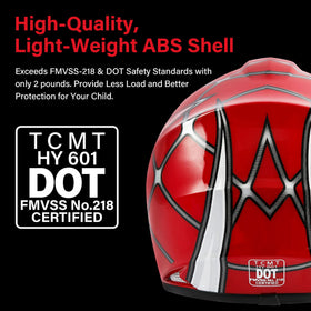 TCMT open visor and chin strap detail offering secure fit benefit