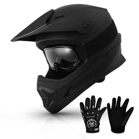 TCMT youth helmet front view showing protective full-face design and high visibility