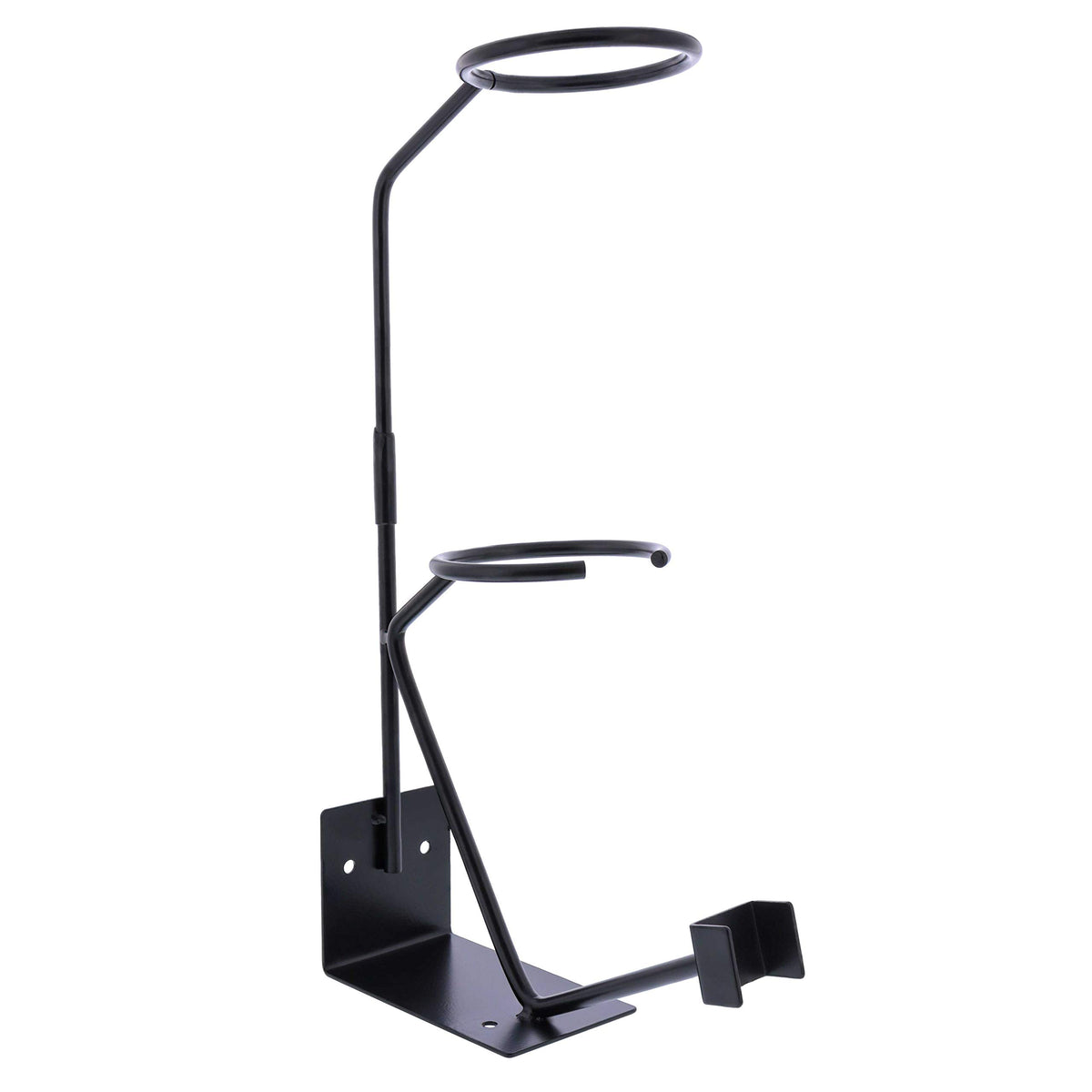 TCP Global front view of holder mounted on bench, saves workspace and secures gun