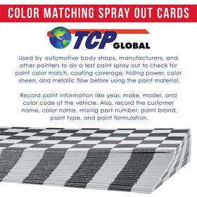 TCP Global sprayed sample showing metallic flow and sheen for evaluation