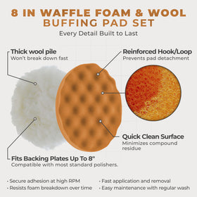 TCP Global wool pad close-up showing texture for aggressive cutting
