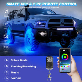 TDE Explorer.Lighting underglow turning red with brakes showing added warning visibility