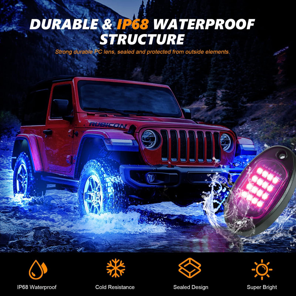 TDE Explorer.Lighting close-up of the LED array highlighting even light output and durable silicone