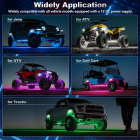 TDE Explorer.Lighting truck with multicolor underglow showing striking nighttime appearance