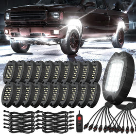 TDE Explorer.Lighting front view of 20-pod kit showing even underglow benefit