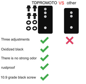 TDPROMOTO included T-slot nuts and hardware for tool-free installation