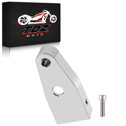 TDZ MOTO front view of chrome EZ Shift kit showing polished finish and fitment benefit