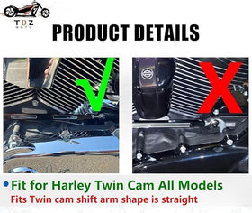 TDZ MOTO EZ Shift installed on Harley transmission arm showing improved shift reliability