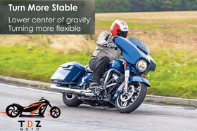 TDZ MOTO mounted lowering block on suspension linkage demonstrating straightforward installation benefit