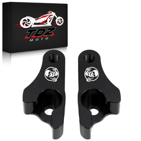 TDZ MOTO front view of lowering links kit showing included hardware and benefit of easy bolt-on fit