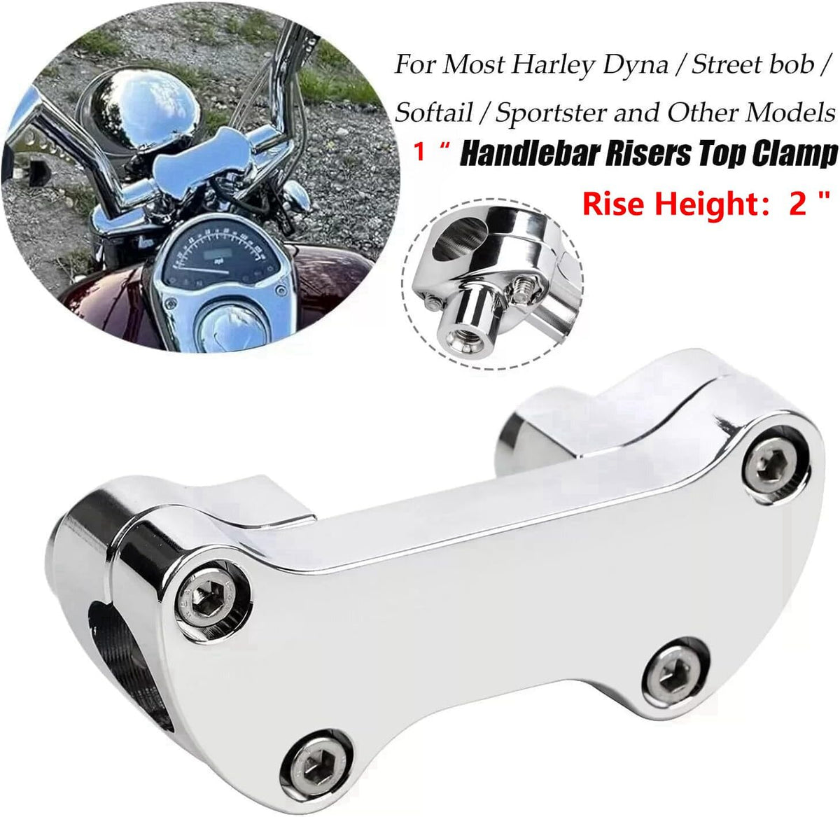 TDZ MOTO riser installed on Harley demonstrating improved ergonomics and rider comfort