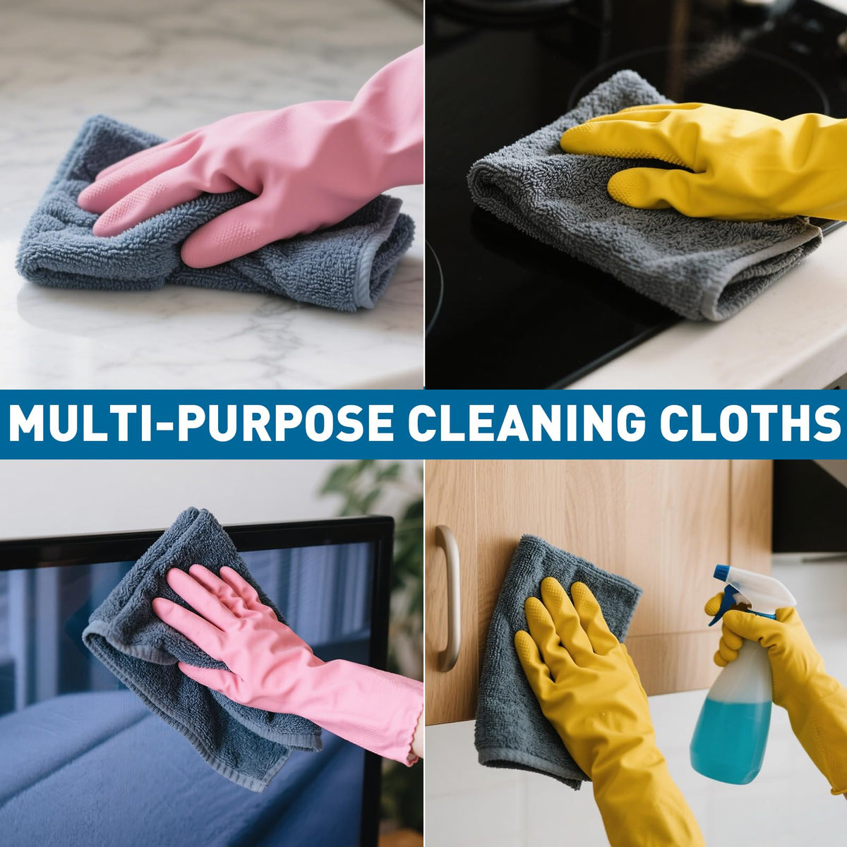 TEAWOO towel wiping kitchen counter leaving no lint and easy maintenance