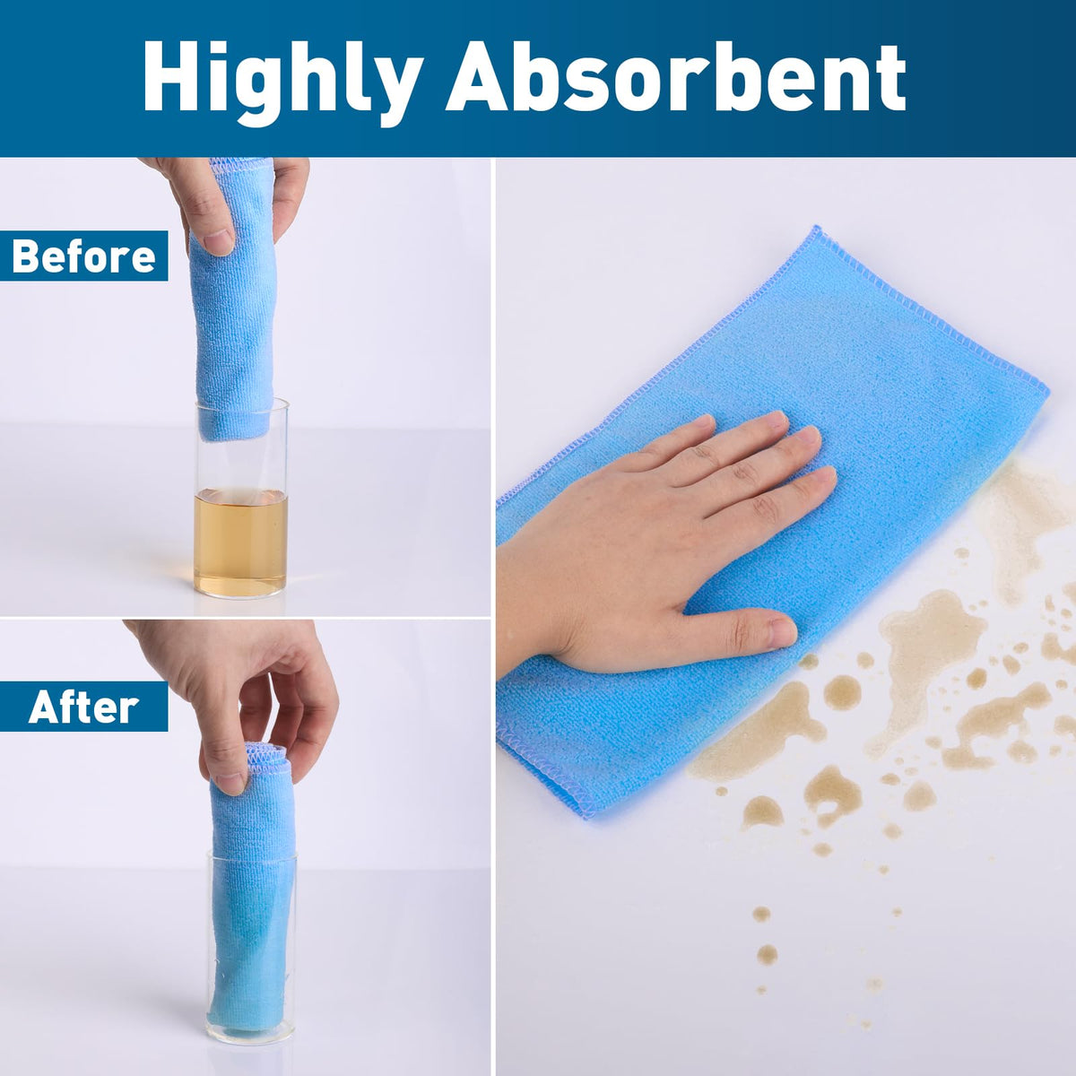 TEAWOO towel wiping car door demonstrating scratch-free finish benefit