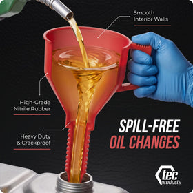 TEC Products beside oil bottle illustrating 16-inch length advantage