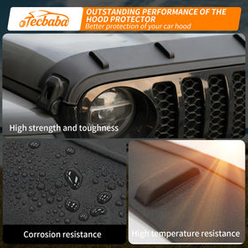 Tecbaba installation image on hood edge, demonstrates easy adhesive application