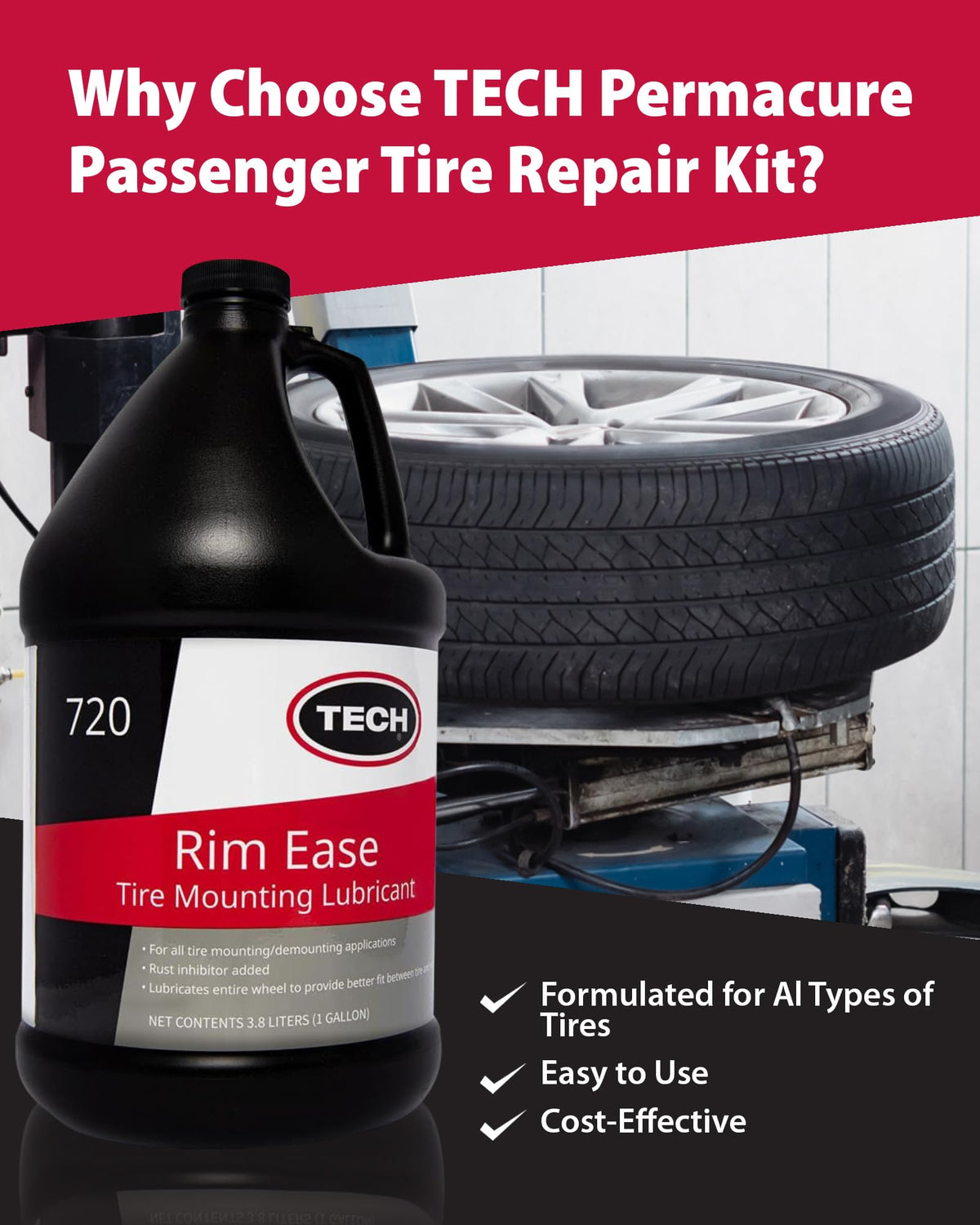 TECH Rim Ease rim edge with lubricant showing corrosion inhibitor protection benefit