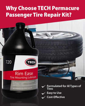 TECH Rim Ease rim edge with lubricant showing corrosion inhibitor protection benefit