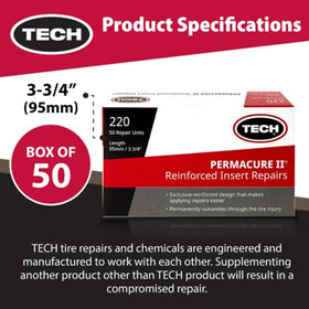 macro texture of TECH Tire Permacure II insert showing nylon reinforcement