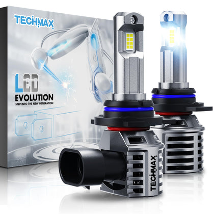 TECHMAX front view pack of 2 showing plug-and-play bulbs benefit quick swap