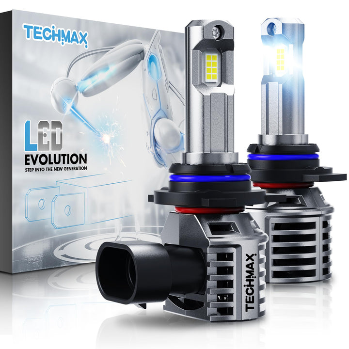 TECHMAX front view pack of 2 showing plug-and-play bulbs benefit quick swap