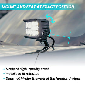 TECHPICCO bracket cable management zip-tie cutout keeping wiring tidy and secure