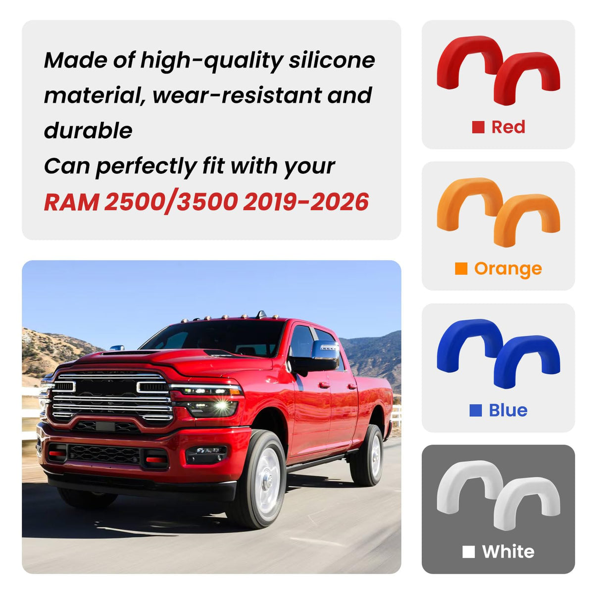 TECHPICCO side profile showing precise fitment with OEM tow hook opening