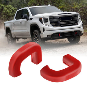 TECHPICCO front packaging shows red tow hook cover and neat fitment benefit