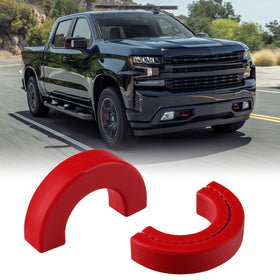 TECHPICCO front view showing red tow hook cover and clean bumper accent