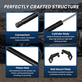 TECHPICCO hardware kit layout with bolts and brackets for quick, complete installation