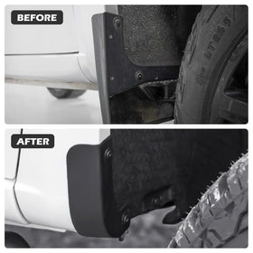 TECHPICCO fender delete installed on Silverado wheel well demonstrating no-drill convenience