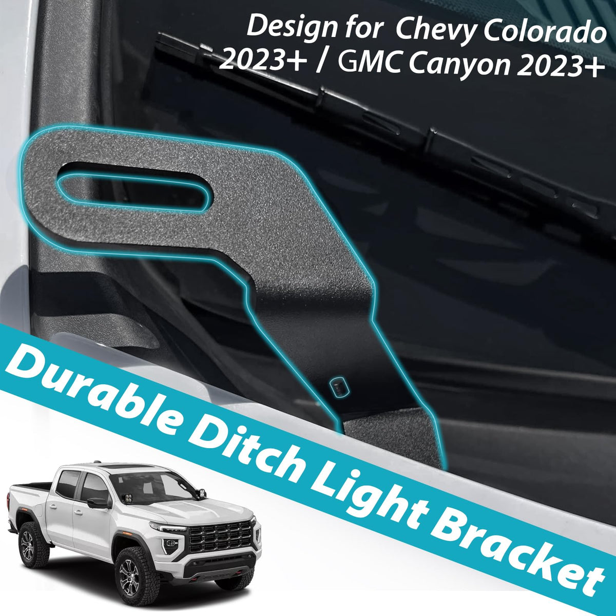 TECHPICCO driver side bracket with LED attached for enhanced off-road visibility