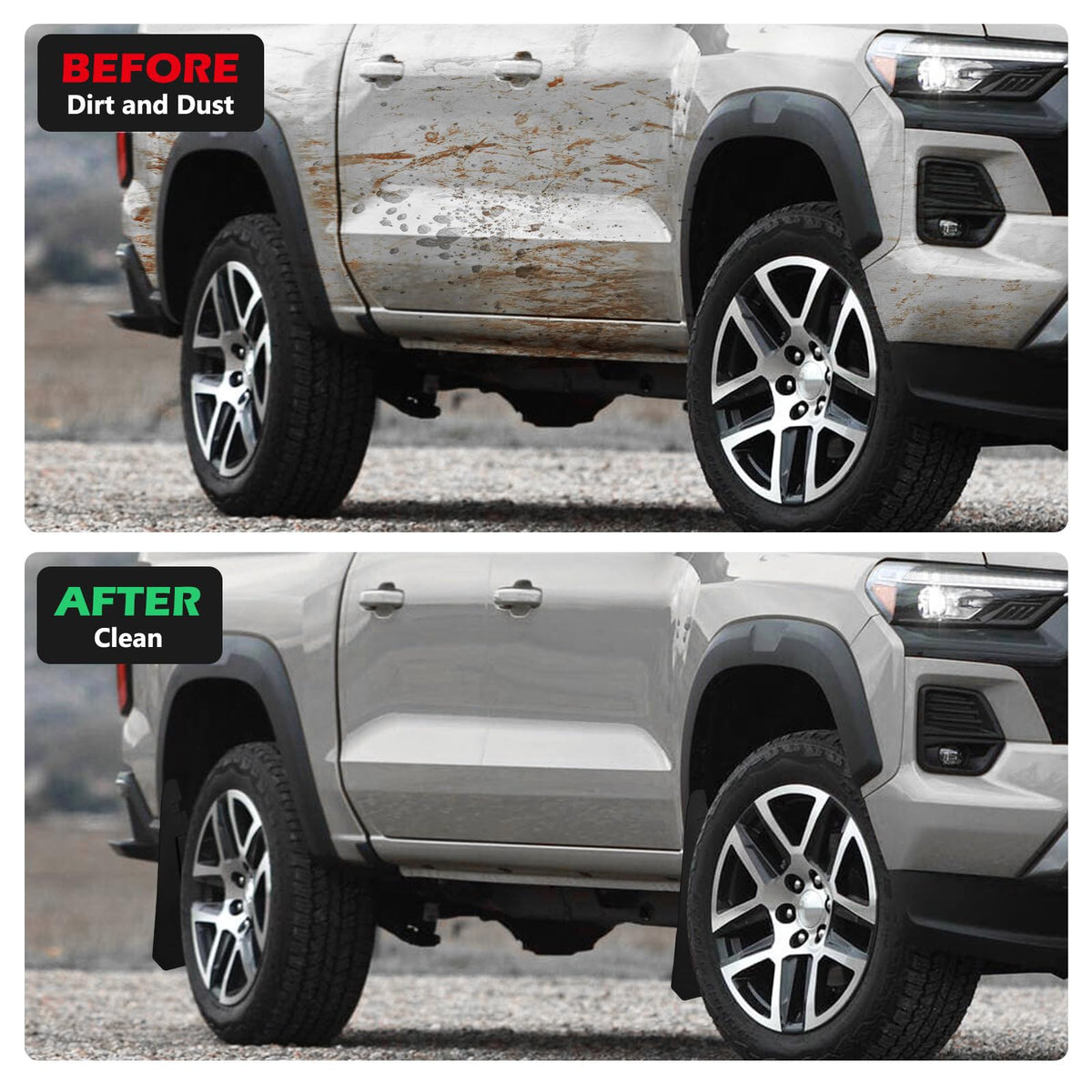 TECHPICCO rear wheel flap in place preventing road splash