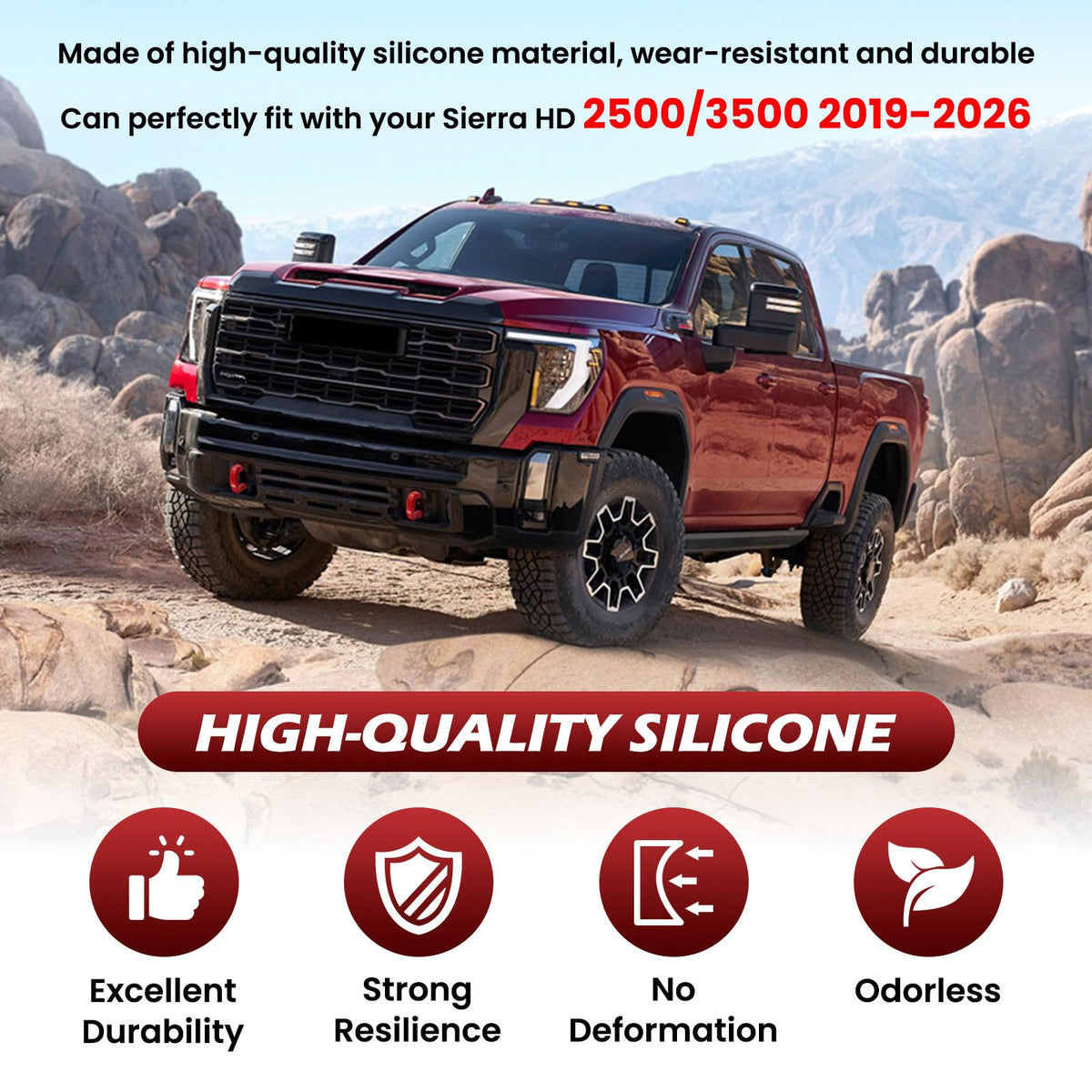 TECHPICCO installed side angle on Sierra HD demonstrating flush fit