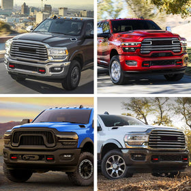 TECHPICCO lifestyle shot on RAM truck showing red accent and upgraded appearance