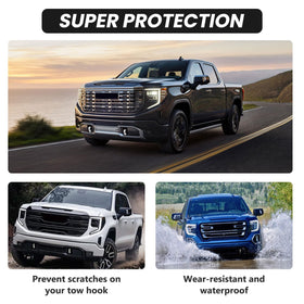 TECHPICCO side profile on bumper showing snug fit and protected tow hook area