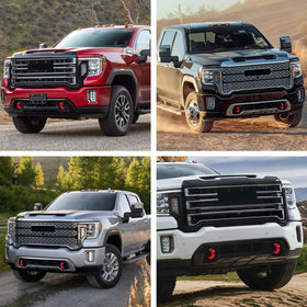 TECHPICCO truck front lifestyle shot adding bold red accent to bumper