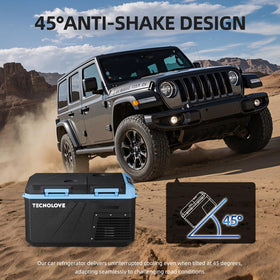 Tecnolove next to 46 cans to show 25L capacity and practical storage benefit