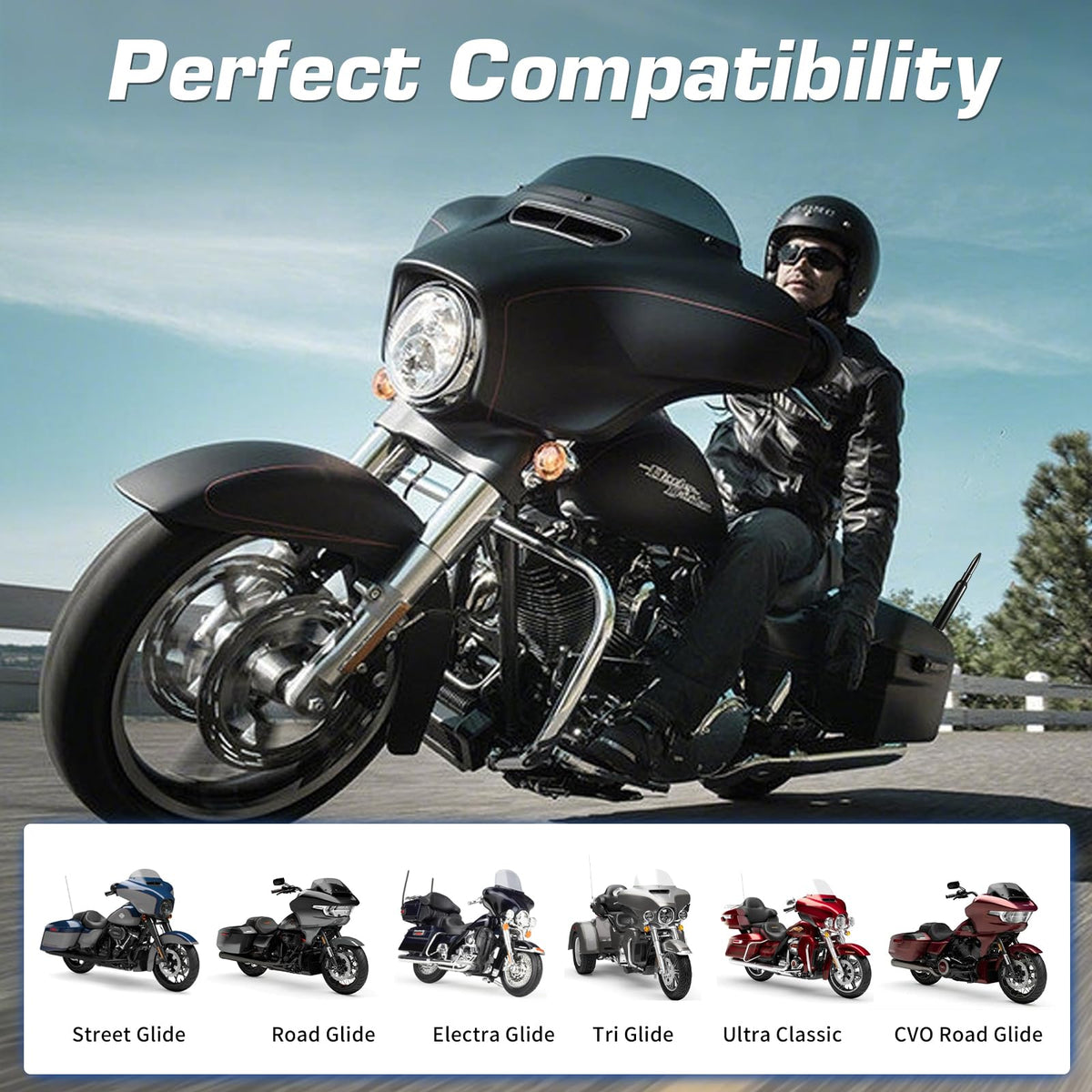 Tecreddy on a Harley riding highway, illustrates stable reception benefit