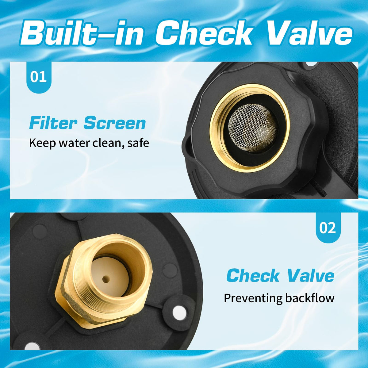 Tecreddy side profile showing flange and threads for reliable seal