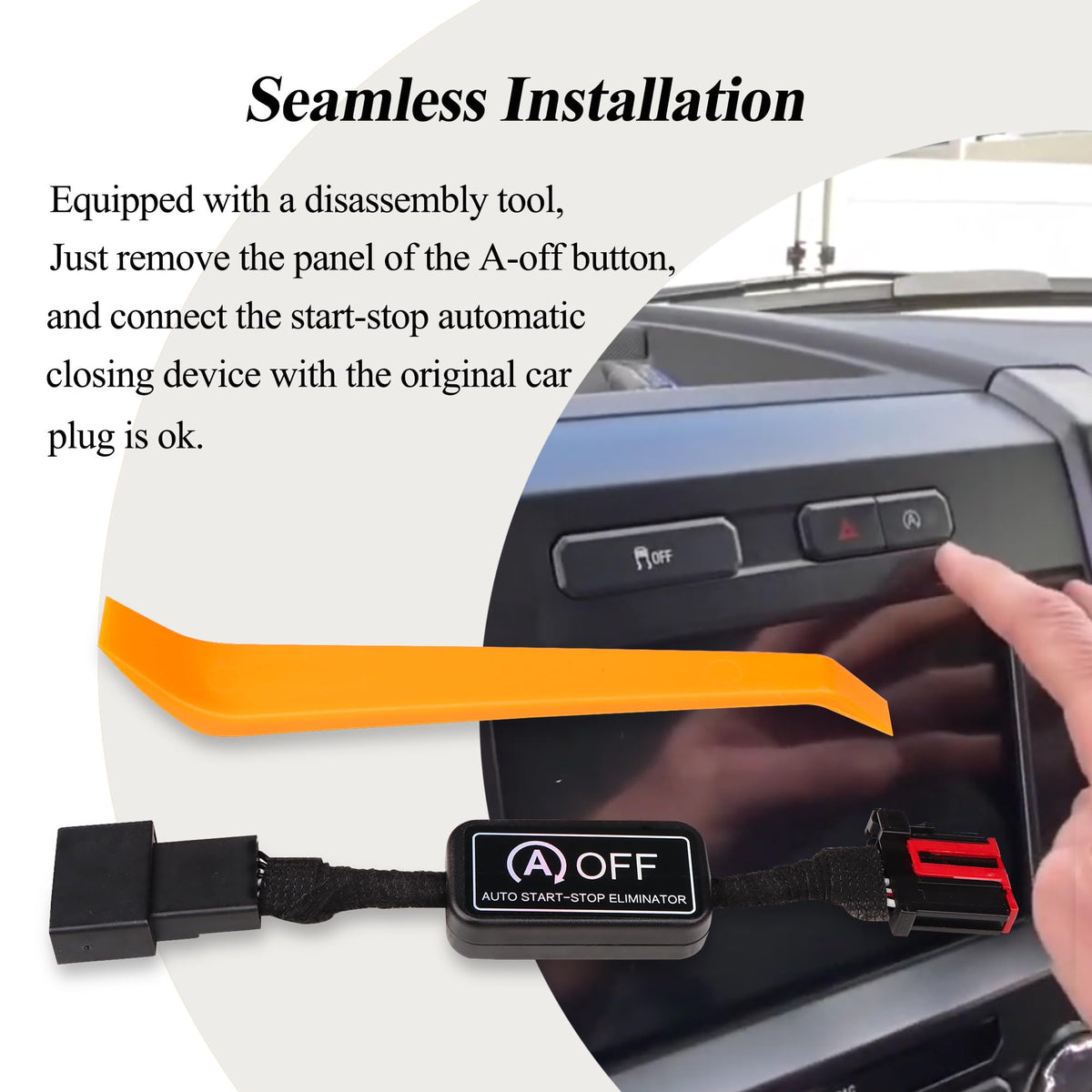 Tectary harness next to a coin showing compact size and discreet fitment benefit
