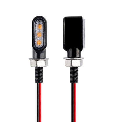 TECTEK front view amber turn signal showing clear lens and compact design for visibility
