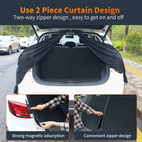 TECUUL magnets along edge clinging to car frame for secure fit