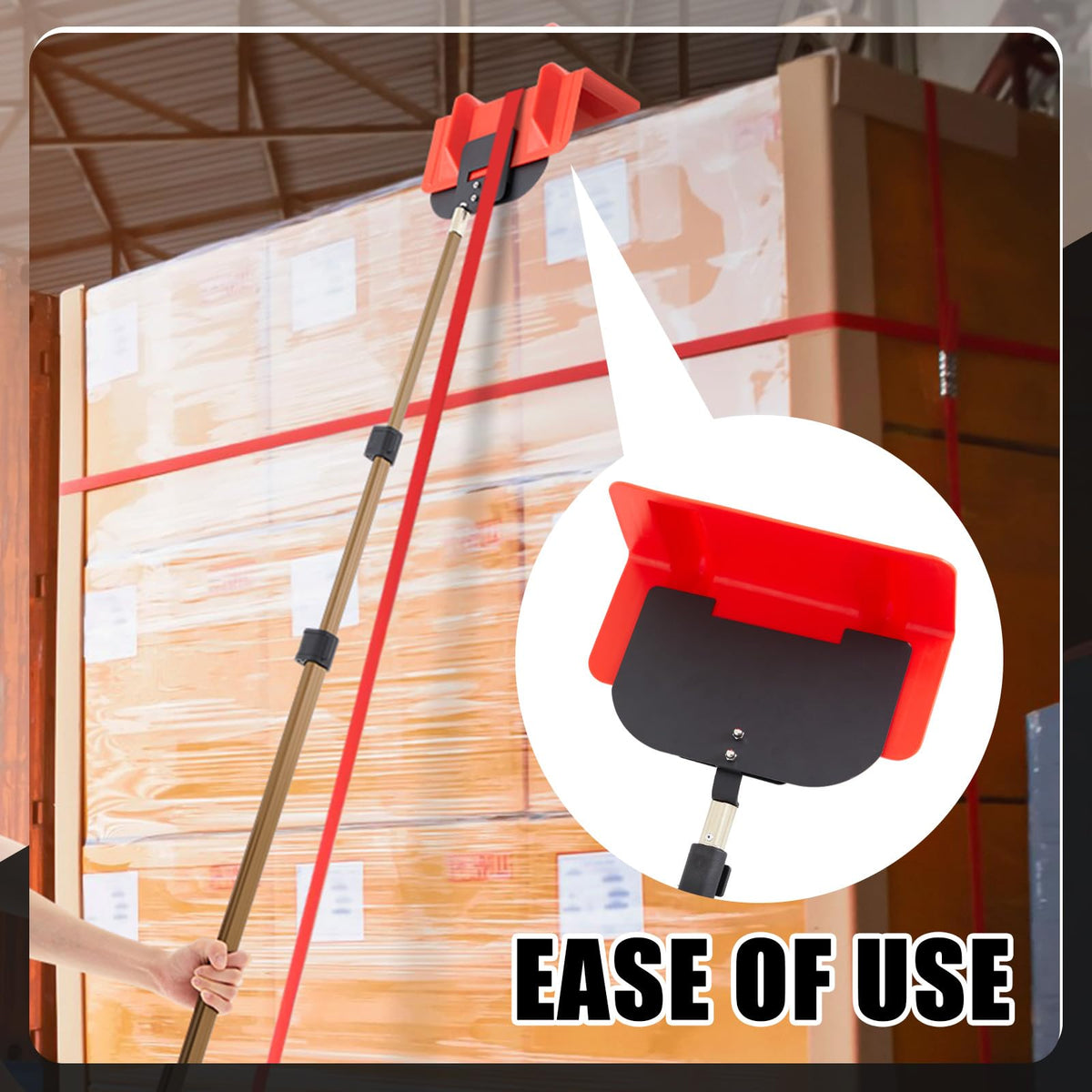 Teenyyou pole in use on flatbed truck placing protector for load safety