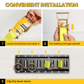 TEKCHIC complete set laid out to show every accessory for organized cargo securing
