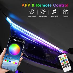 TEKSHINNY RGB accent chase mode creating a customizable visual effect