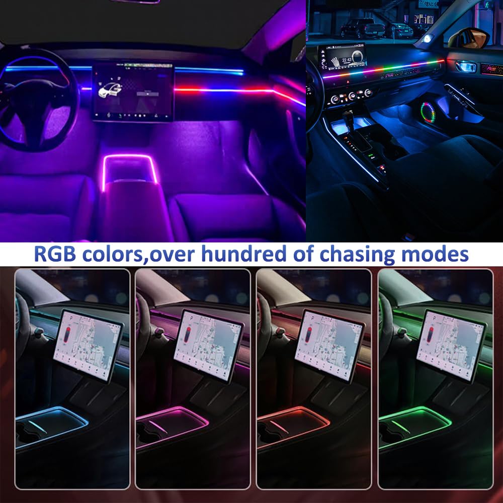 TEKSHINNY roofline strip installed for wide even cabin mood lighting
