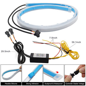TEKSHINNY sequential amber turn signal animation enhancing directional clarity