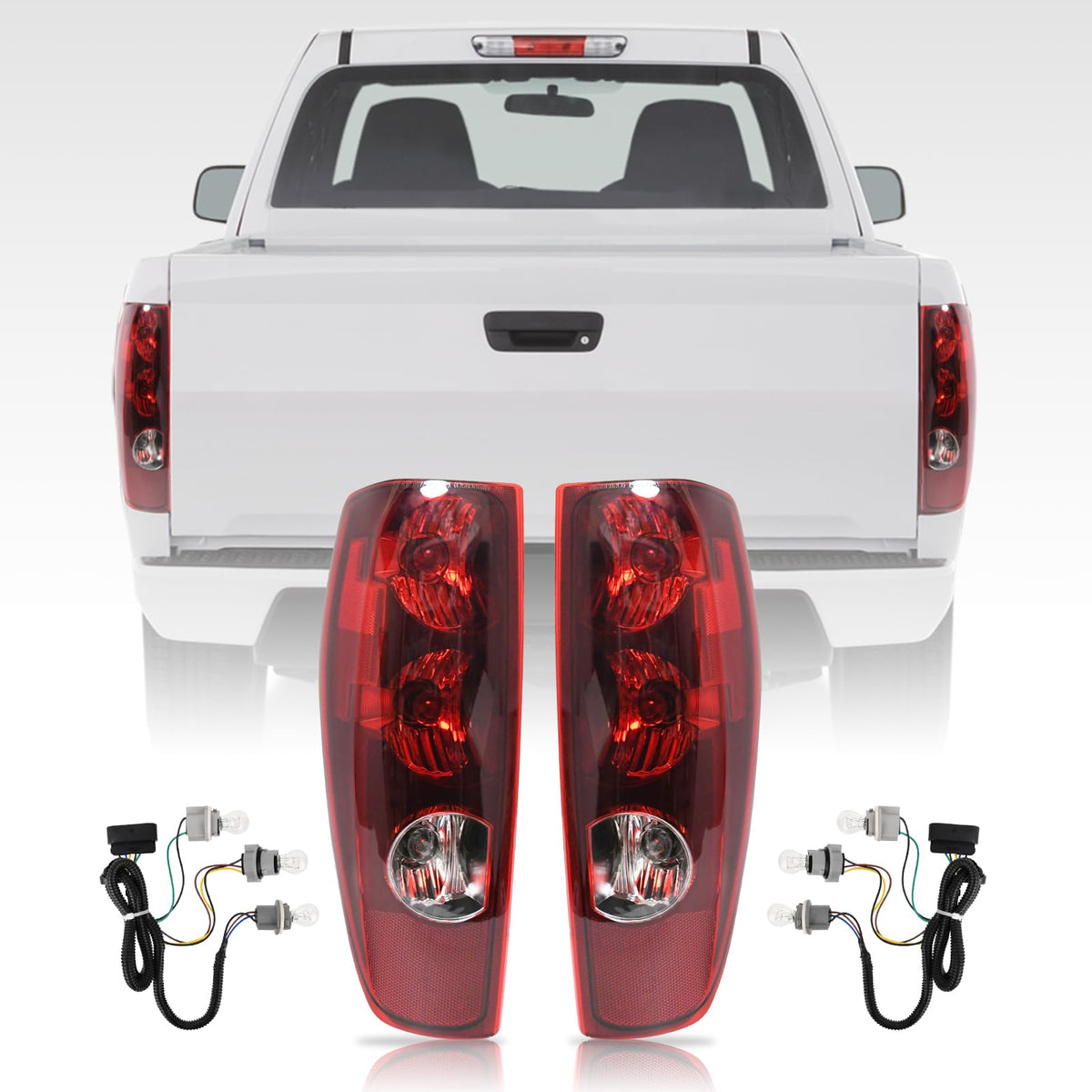 Tektend front view assembled tail light shows OE-style fit and finish