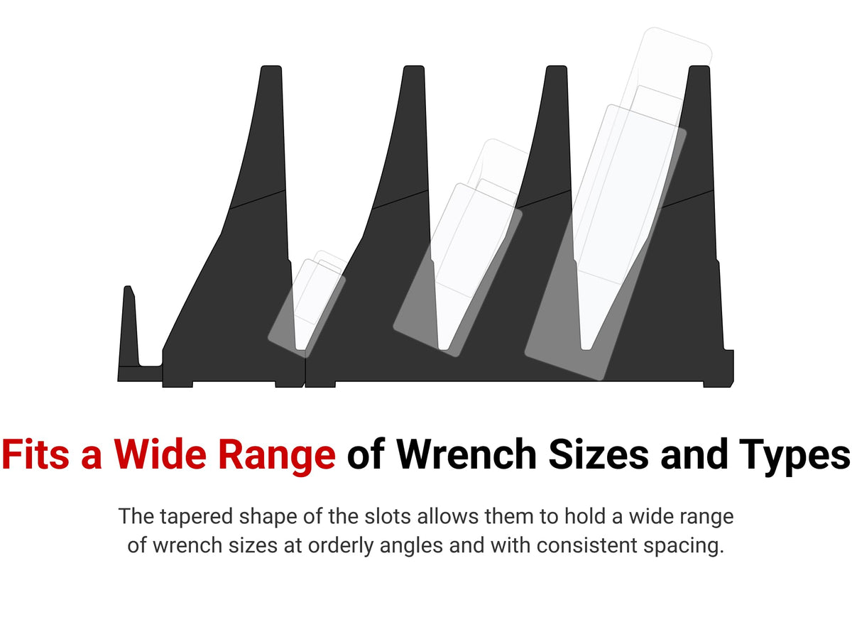 TEKTON organizers installed in a toolbox drawer keeping wrenches orderly and quick to access