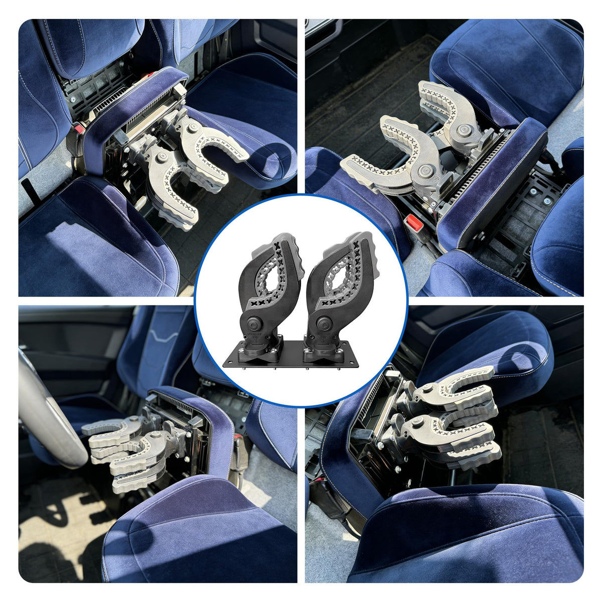 telfair closeup gun clamp showing firm hold and vibration reduction